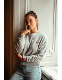 Damská Cropped mikina - grey