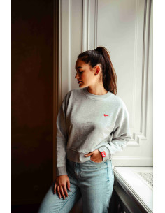 Damská Cropped mikina - grey 2