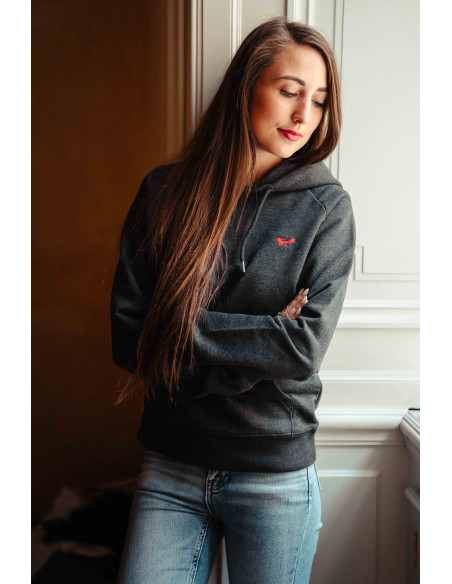 Dámská mikina Trigger s kapucí šedá