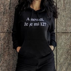 Mikina unisex černá - bílý nápis - Nevadí